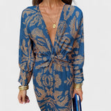 Vesna - Midi obleka z V-izrezom