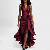 Ema - Satenska svečana obleka z volančki