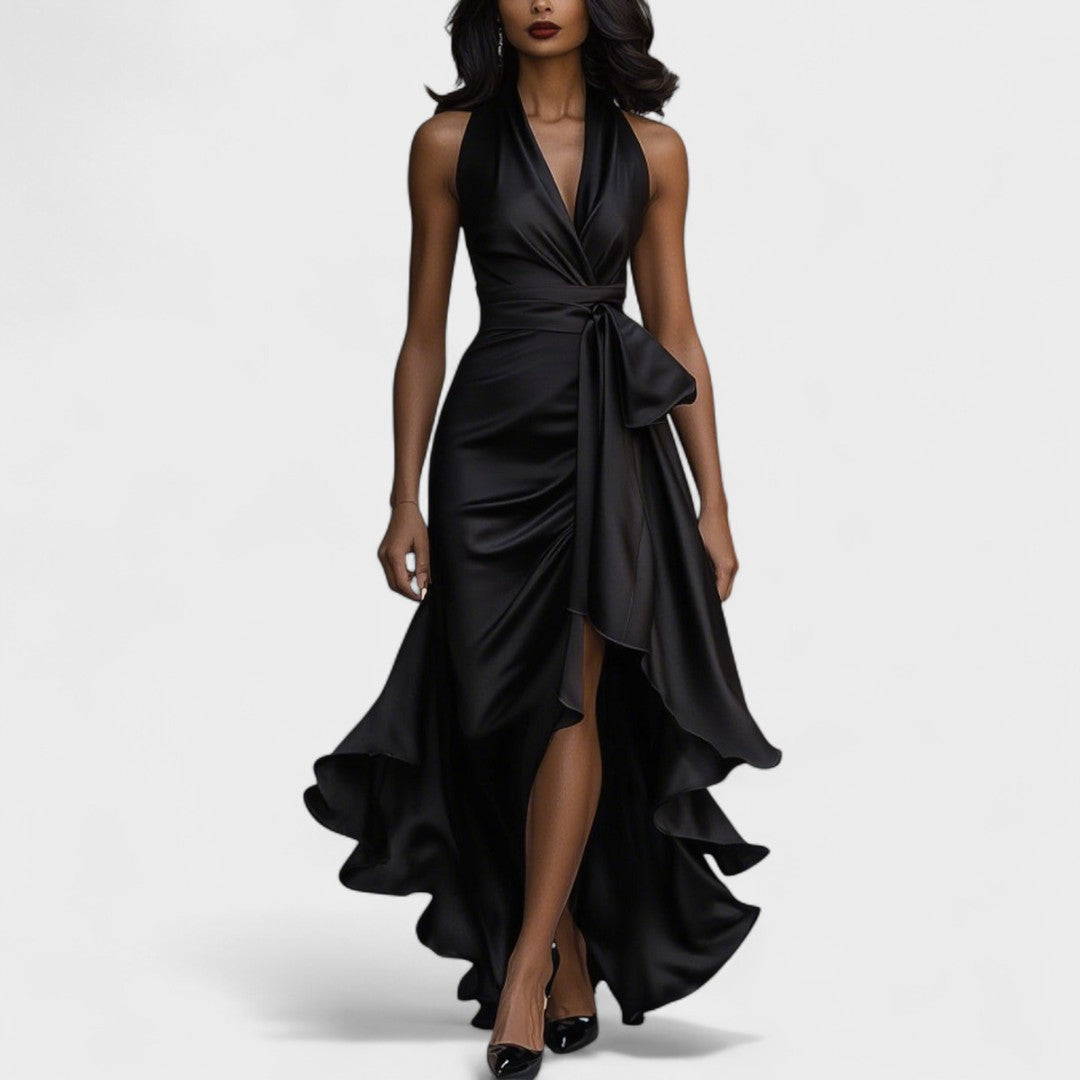 Ema - Satenska svečana obleka z volančki