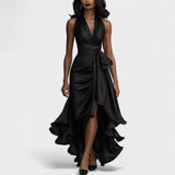 Ema - Satenska svečana obleka z volančki