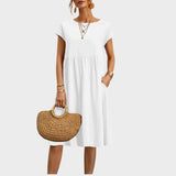 Ankica - Preprosta obleka z žepi