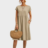 Ankica - Preprosta obleka z žepi