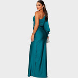 Marica – Elegantna dolga obleka na eno ramo