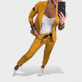 Nika – Prilagojen komplet: mehak sako in široke hlače