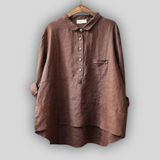 Lanena Bluzica Zelena Enostavnost