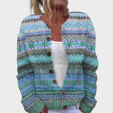 Teodora - Jesenski cvetlični kardigan