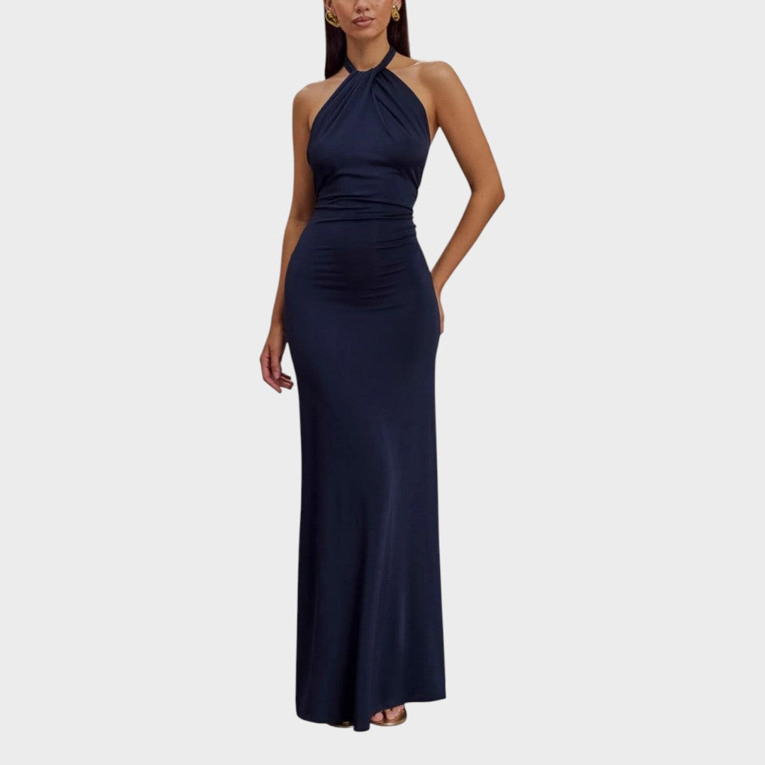 Milica - Slinky Halter Maxi Obleka