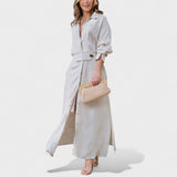 Gordana - Elegantna dolga obleka z V-izrezom