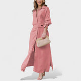 Gordana - Elegantna dolga obleka z V-izrezom