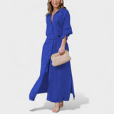 Gordana - Elegantna dolga obleka z V-izrezom