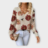 Pleteni Pulover z Čipkastimi Detajli