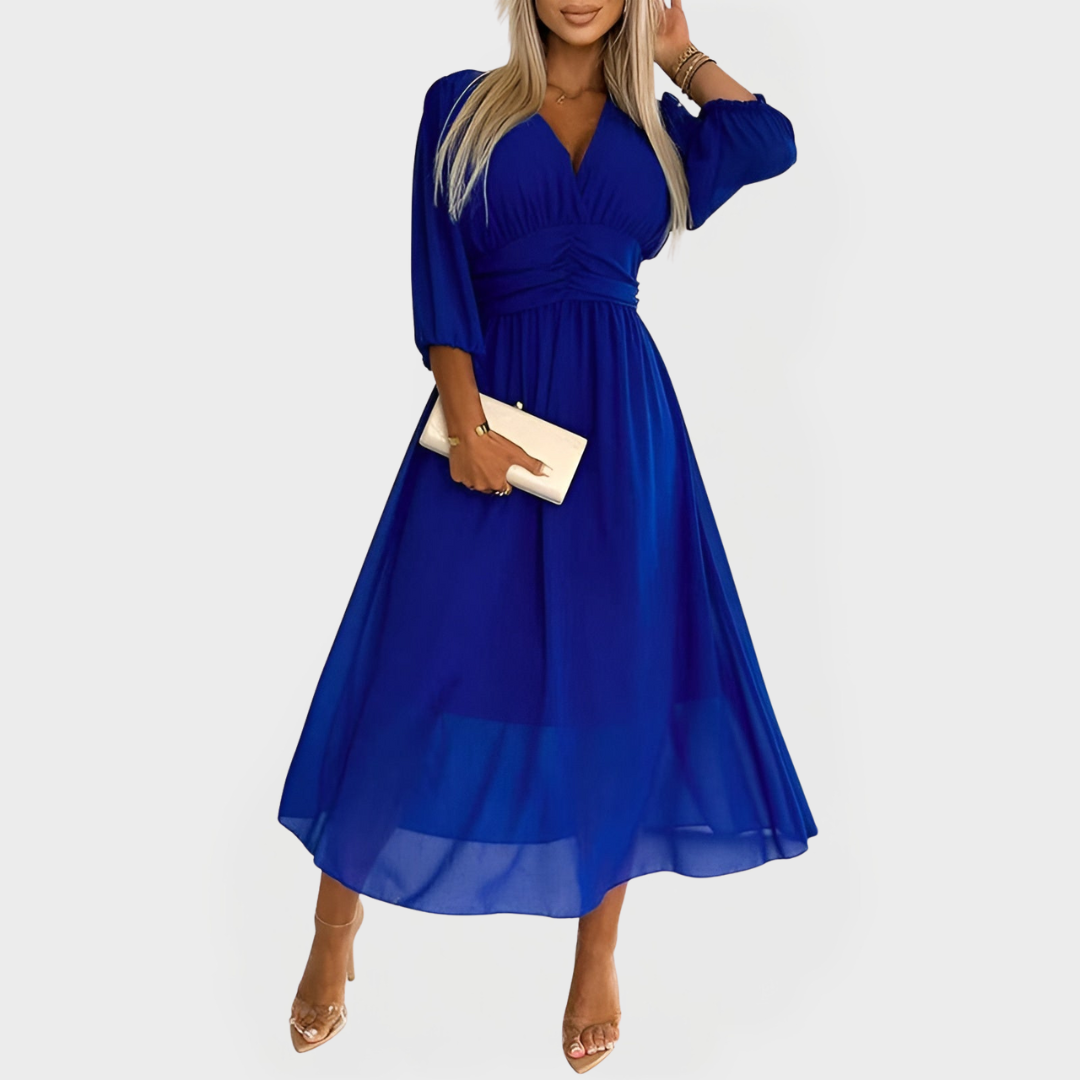 Zračna Haljina iz Svilenega Šifona za Elegantne Prikaze