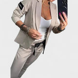 Nika – Prilagojen komplet: mehak sako in široke hlače