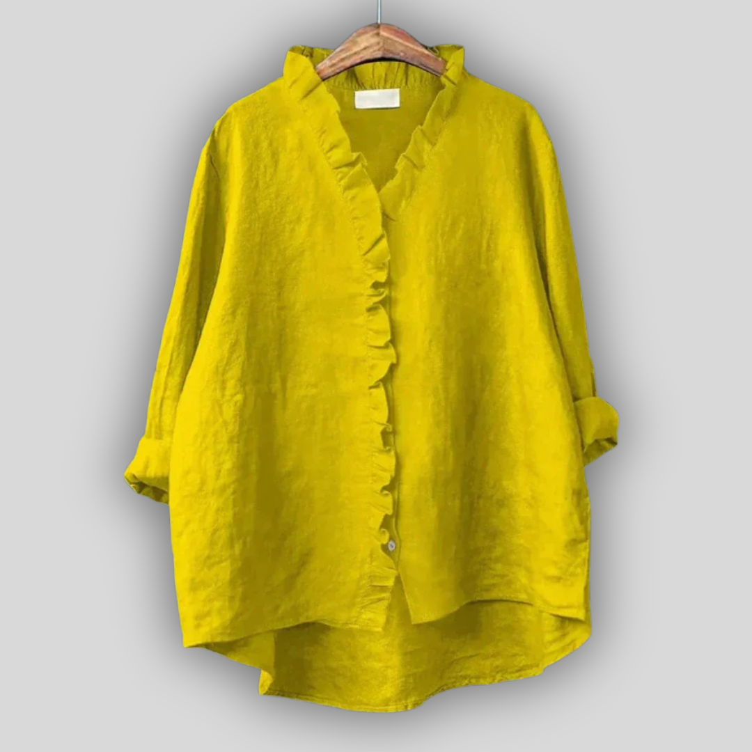 Lanena bluzica Zemljana Finesa