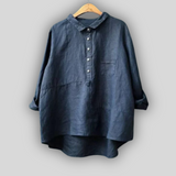 Lanena Bluzica Zelena Enostavnost