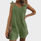 Petra - Kombinezon z vezanjem na ramenih in žepi