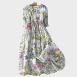 Ena - Poletna obleka z vezico v pasu