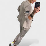 Nika – Prilagojen komplet: mehak sako in široke hlače