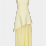 Rajna Maxi Obleka brez Rokavov iz Chiffona z Bočnim Raskorakom