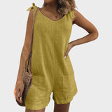 Petra - Kombinezon z vezanjem na ramenih in žepi