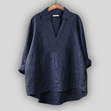 Lanena Bluza Srebrna Finesa