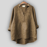 Bela Poletna Bluza z V-Izrezom