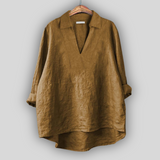 Lanena Bluza Srebrna Finesa