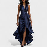 Ema - Satenska svečana obleka z volančki