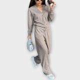 Hedviga - Set pletenega plašča in hlač