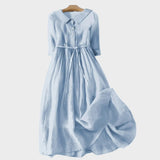 Ena - Poletna obleka z vezico v pasu