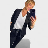 Nika – Prilagojen komplet: mehak sako in široke hlače