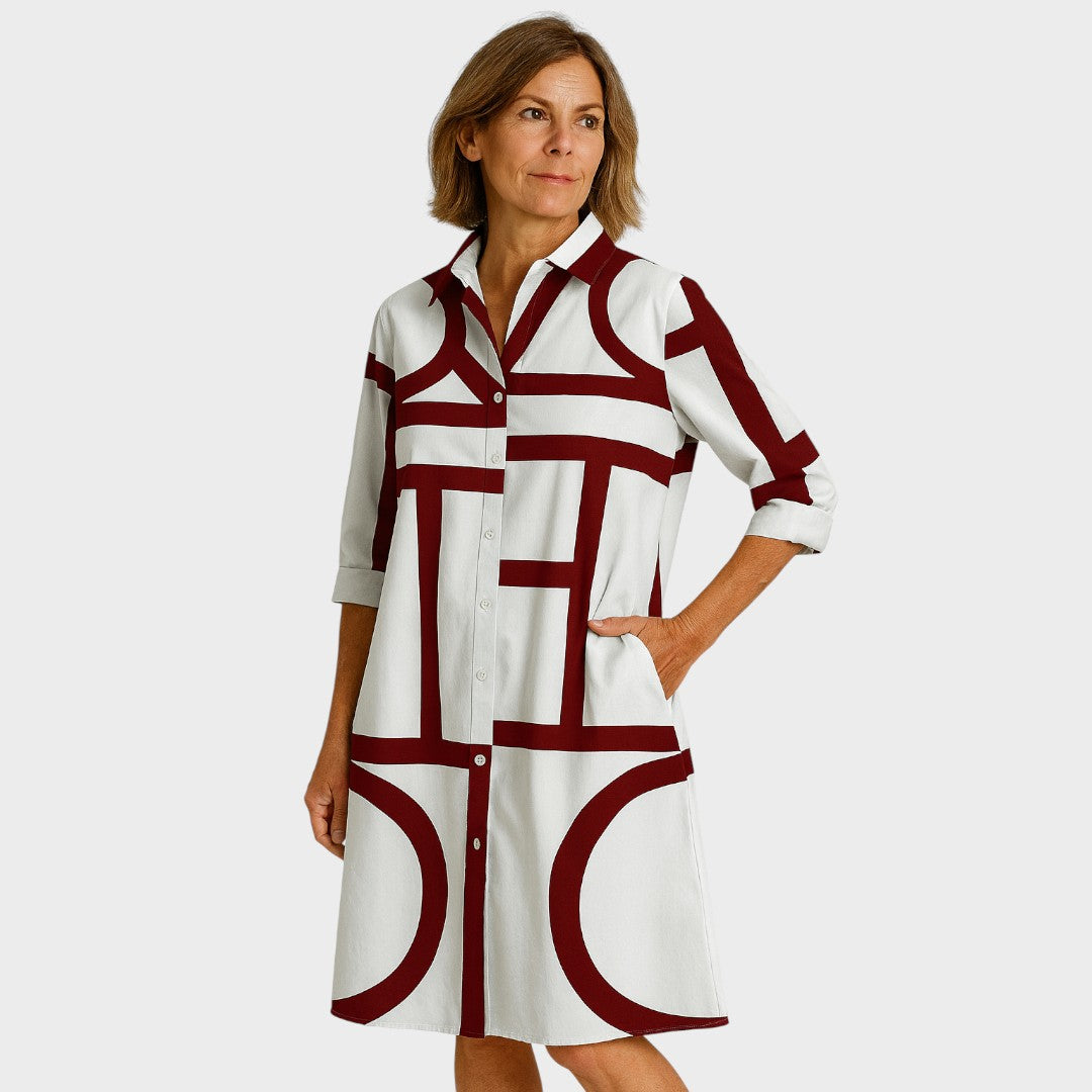 Petra - Obleka z geometrijskim vzorcem