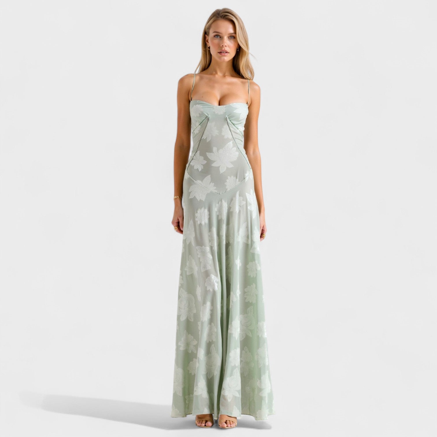 Verona - Obleka iz cvetlične čipke