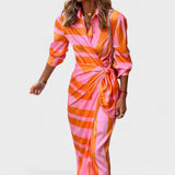 Matea - Barvita dolga obleka