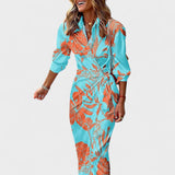 Matea - Barvita dolga obleka