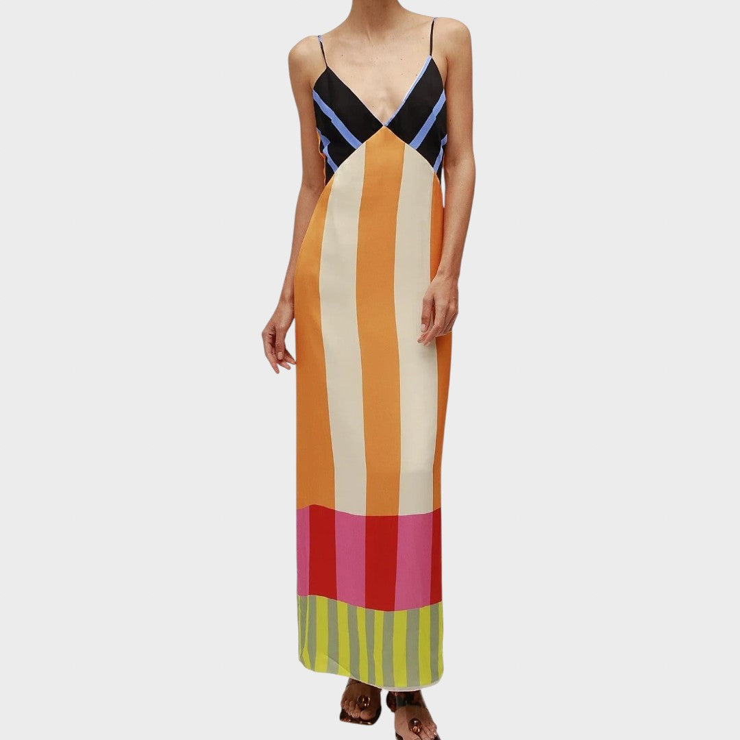 Marta - Dolga obleka v več barvah v bengalskem slogu