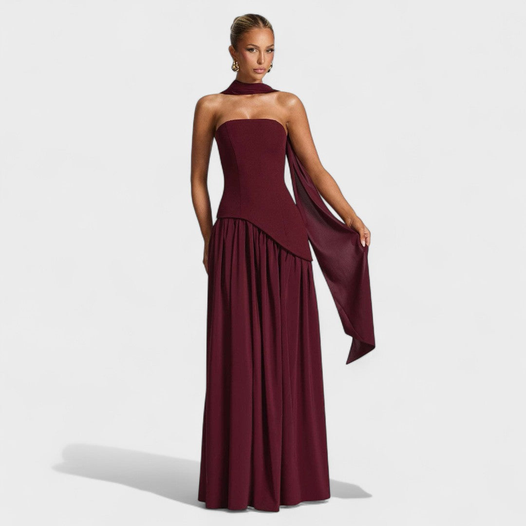 Hana - Dolga obleka sofisticiranega kroja