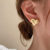 Široki uhani v obliki srca