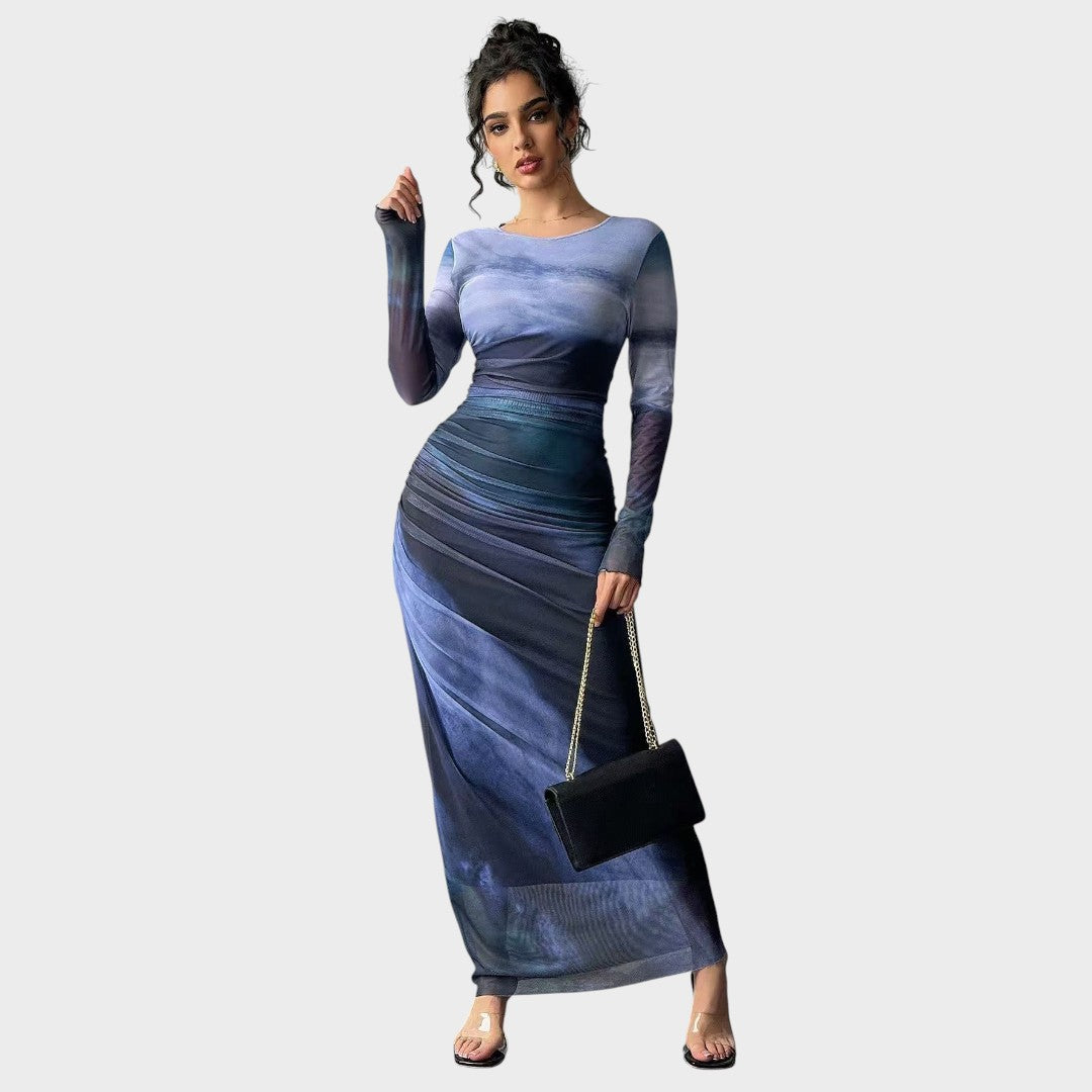 Antonija - Dolga obleka z dolgimi rokavi