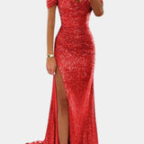 Renata Haljina Sirena brez naramnic s bleščicami