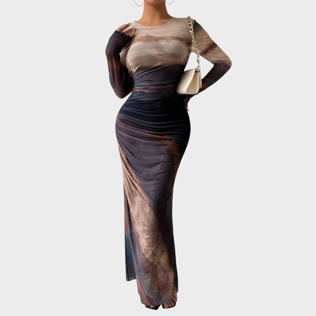 Antonija - Dolga obleka z dolgimi rokavi