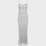 Auri | Drapirana obleka iz tila