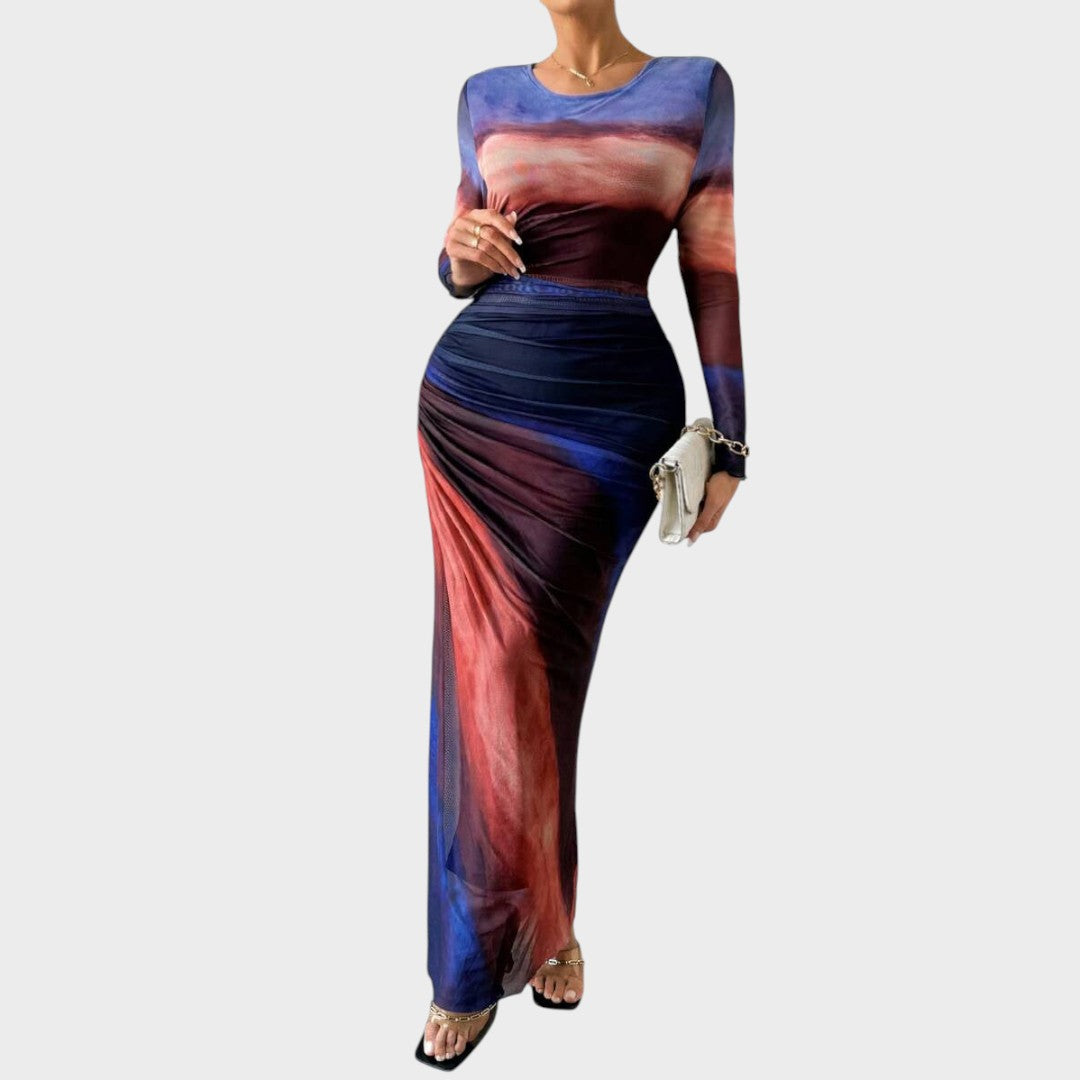 Antonija - Dolga obleka z dolgimi rokavi