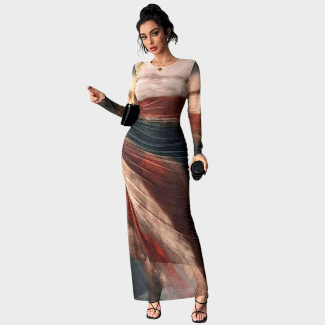 Antonija - Dolga obleka z dolgimi rokavi