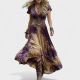 Jasmina - Cvetna obleka prilagojena in zračna