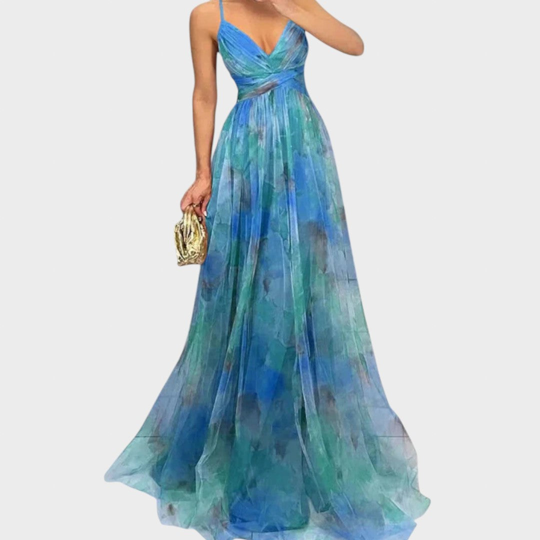 Mia - Cvetna Maki Obleka za Brezskrbno Eleganco