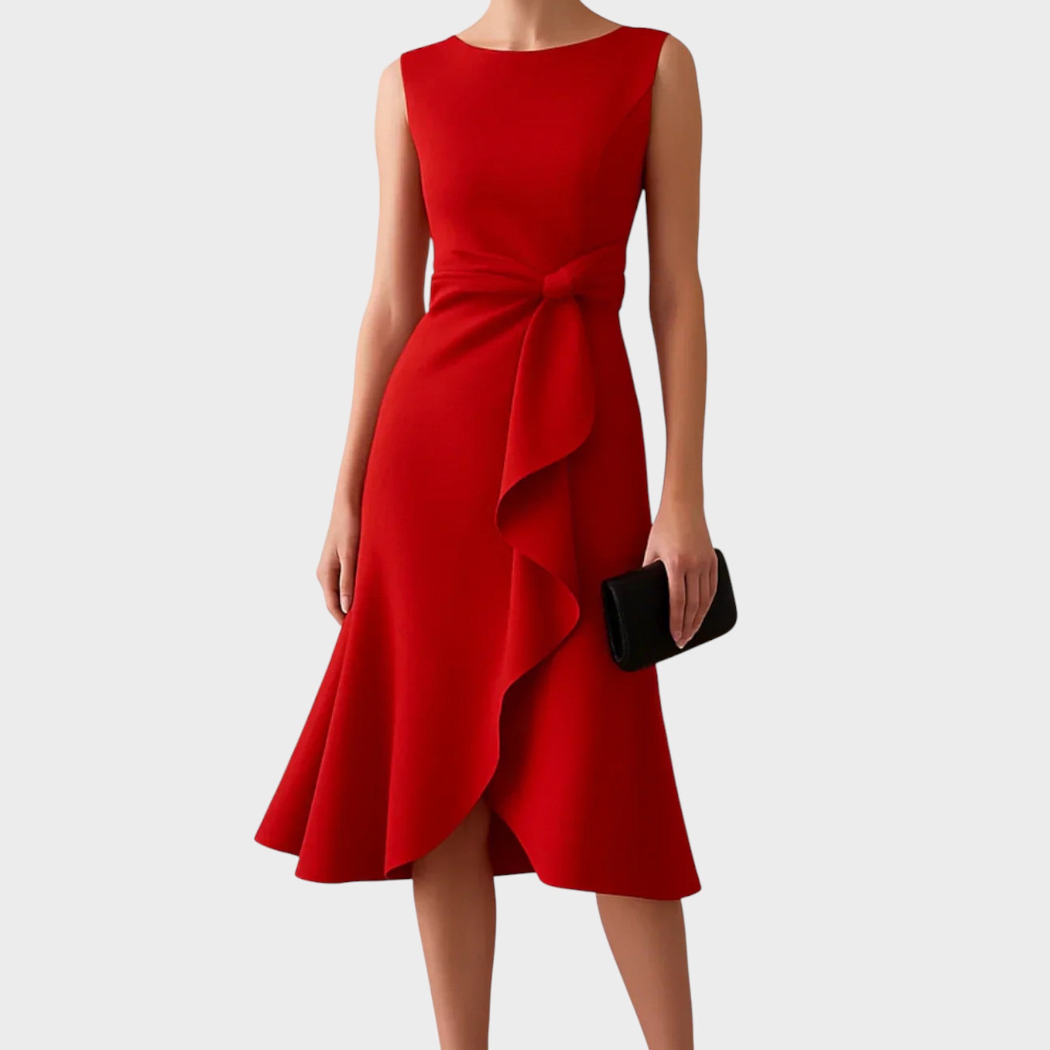 Antonija – Elegantna večerna obleka z detajlom mašne