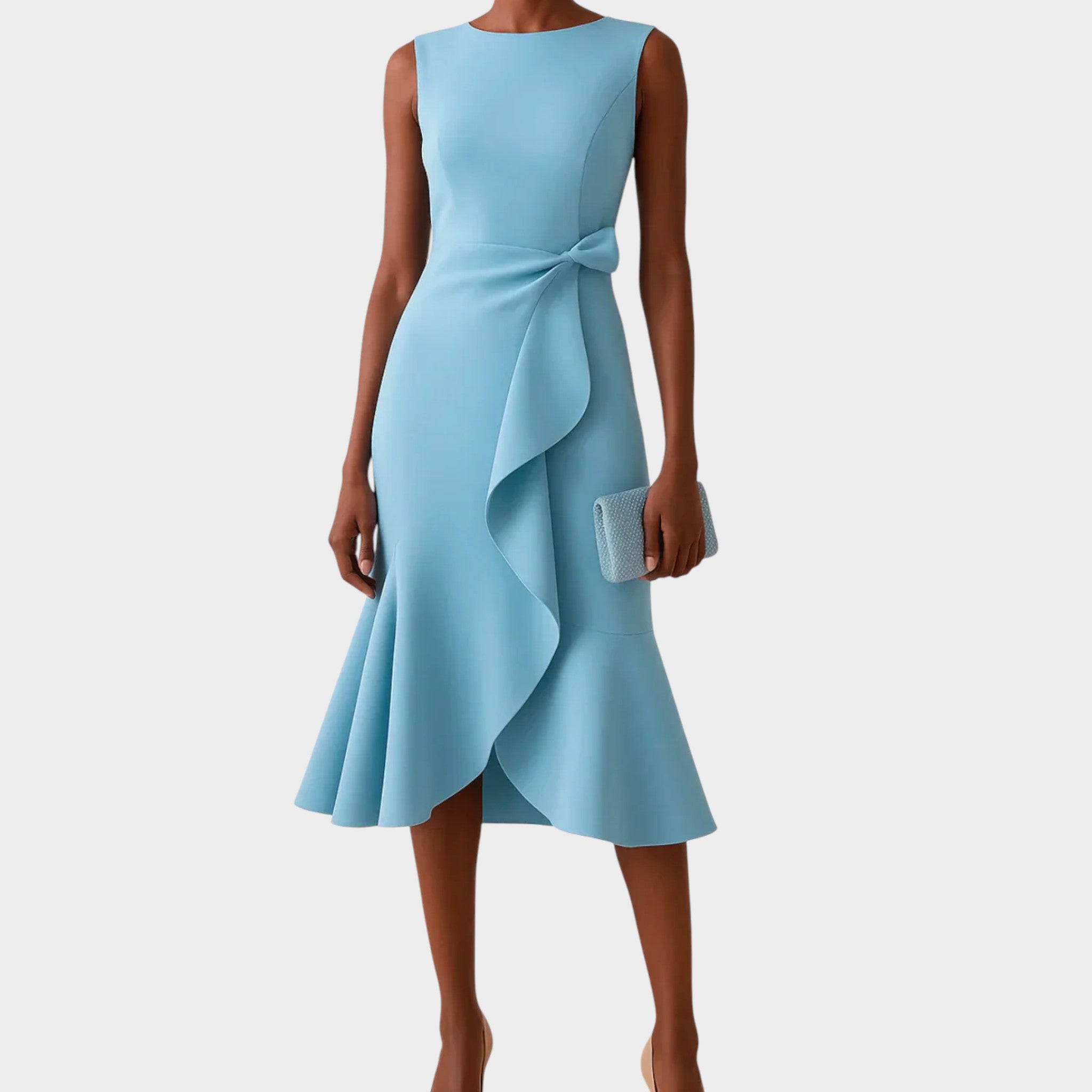 Antonija – Elegantna večerna obleka z detajlom mašne