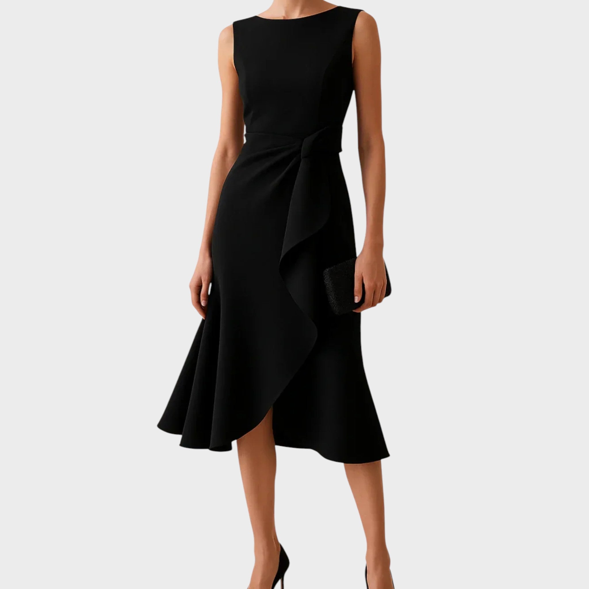 Antonija – Elegantna večerna obleka z detajlom mašne