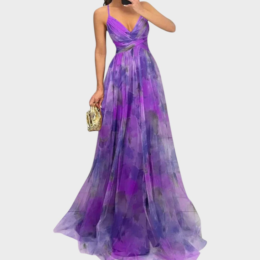 Mia - Cvetna Maki Obleka za Brezskrbno Eleganco